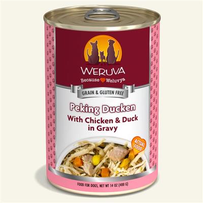 Weruva Dog Peking Ducken with Chicken & Duck in Gravy 14oz. Case Of 12
