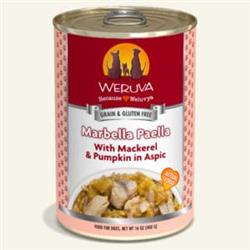 Weruva Dog Marbella Paella with Mackerel & Pumpkin in Aspic 14oz. Case Of 12