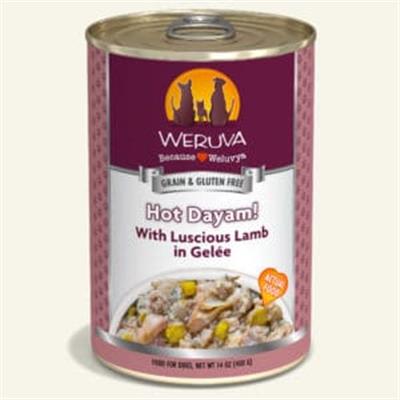 Weruva Dog Hot Dayam! with Luscious Lamb in Gelée 14oz. Case Of 12