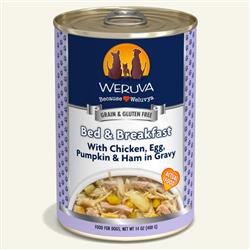 Weruva Dog Bed & Breakfast with Chicken, Egg, Pumpkin & Ham in Gravy 14oz. Case Of 12