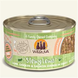 Weruva Cat Stewy Lewis Lamb, Chicken & Salmon Dinner in Gravy 2.8oz (Case Of 12)