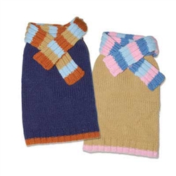 Color Block Scarf Sweater