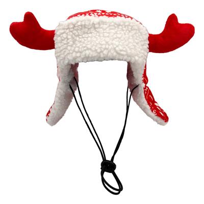 Red Fairisle Antler Hat with SnugFit®