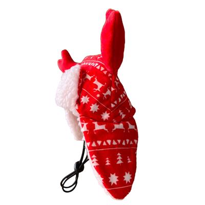 Red Fairisle Antler Hat with SnugFit®