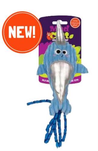 Mad Cat® Narwhal 11" Kicker With /Catnip & Silvervine Cat Toy