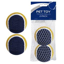 Generic BLUE/GOLD 2pc Tennis Balls - by Pets First