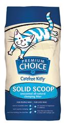 Premium Choice Litter Carefree Kitty Unscented All Natural Scoop Cat Litter 25 Lb