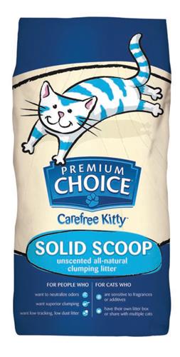 Premium Choice Litter Carefree Kitty Unscented All Natural Scoop Cat Litter 25 Lb