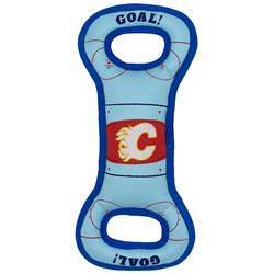 Calgary Flames Hockey Tug Toy - by Pets First