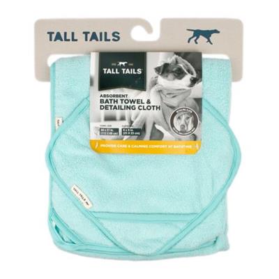 Tall Tails Aqua Cape Dog Towel