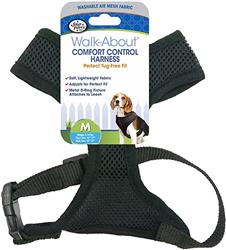 Four Paws Comfort Control Dog Harness Black Medium