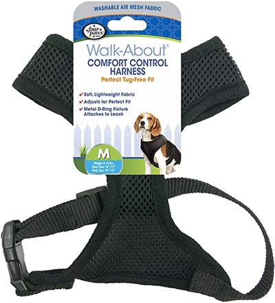 Four Paws Comfort Control Dog Harness Black Medium