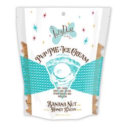 Pup-PIE® & Ice Cream inspired Banana Nut Slice Swirled with Honey Bacon Scoop