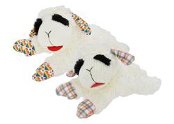 Multipet Rainbow Lamb Chop Plush Dog Toy Assorted 10.5”