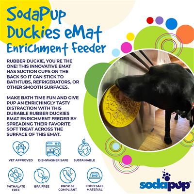 Duckies Design eMat Enrichment Lick Mat With Suction Cups