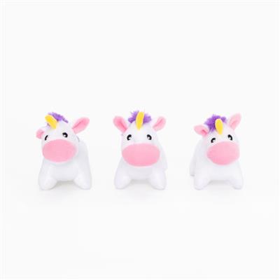 Zippypaws Miniz Dog Toys Unicorns 1Ea-Xs; 3 Pk