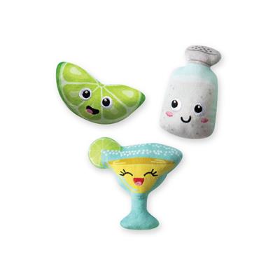 On Margarita Time Small Plush Dog Toys Set Of 3