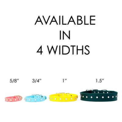 Studded Waterproof Dog Collar Belt Buckle Clear Gems - Coco