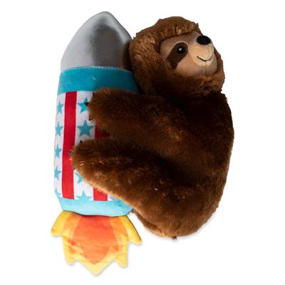 Rocket Sloth Plush Dog Toy