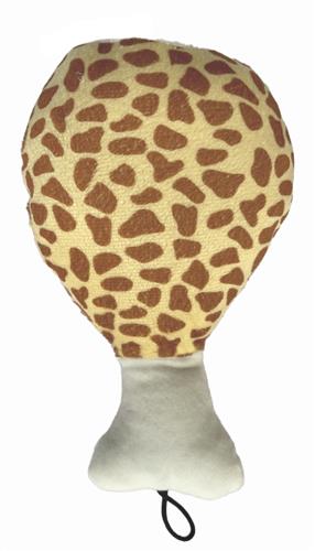 7 Inch Pebbles Plush Drumstick Dog Toy