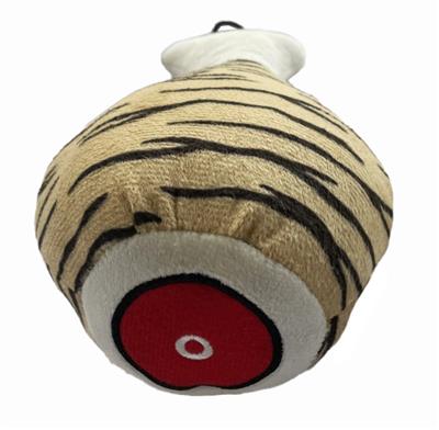 7 Inch Pebbles Plush Drumstick Dog Toy