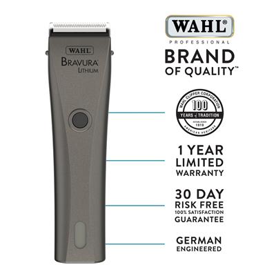 Bravura Lithium Cordless Clipper Gun Metal by Wahl