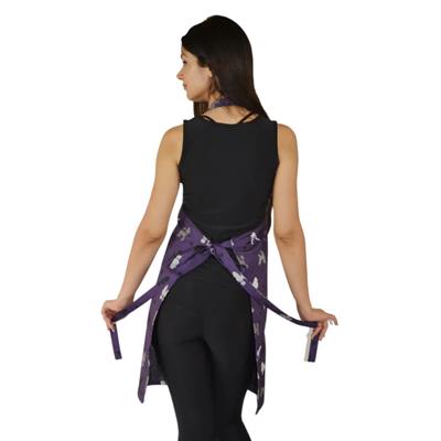 Purple Poodle Grooming Apron by Ladybird Line