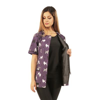 Poodle Print Waterproof Dog Bathing Jacket by Ladybird Line