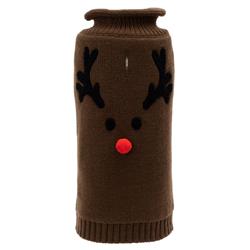 Brown Reindeer Face Sweater
