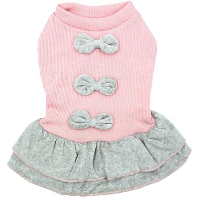 Winter Bows Dress, Pink