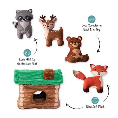 On Cabin Time Hide & Seek Plush Dog Toys