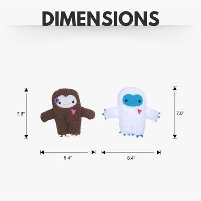 Interactive Squeaky Dual Yettie Snowman Plush Dog Toy Set