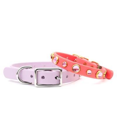 Pink Studded Waterproof Dog Collar Belt Buckle - Dolly
