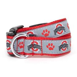 Ohio State Athletic O Paw Print Gray Collar & Lead Collection