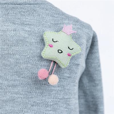 Twinkle Dog Tee: Grey