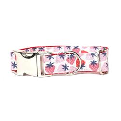PINK STRAWBERRY - DOG COLLAR
