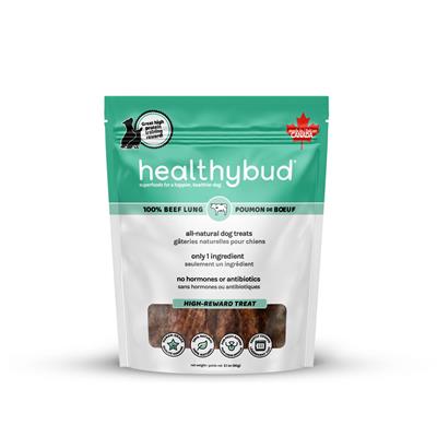 Healthybud's Single-Ingredient Beef Lung Wafer Dog Treats 2.1oz/5.3oz