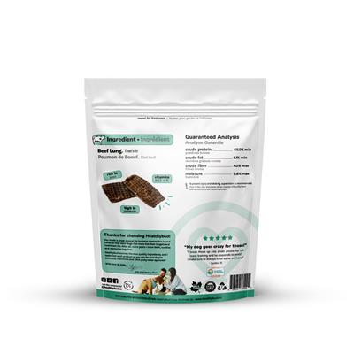 Healthybud's Single-Ingredient Beef Lung Wafer Dog Treats 2.1oz/5.3oz