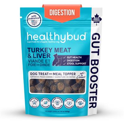 Healthybud's Functional Turkey Gut Booster Dog Treats 4.6oz/14.1oz