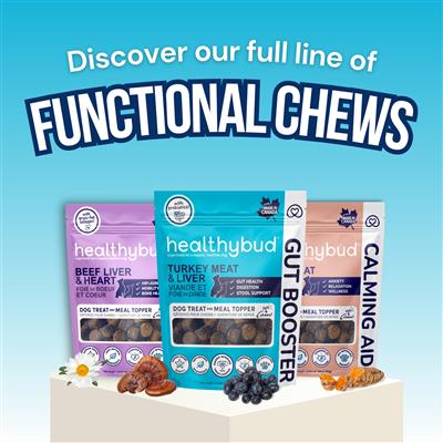 Healthybud's Functional Duck Calming Aid Dog Treats 4.6oz/14.1oz