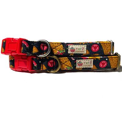 Mexican Food – Cinco De Mayo Dog Collar | Mexican Cat Collar | Organic Cotton Pet Collars & Leashes