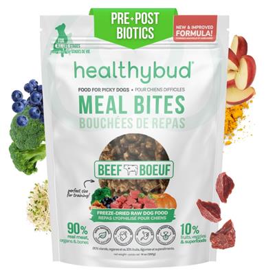 Healthybud's Freeze-Dried Beef Meal Bites for Dogs 14oz
