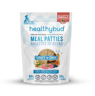 Healthybud's Freeze-Dried Turkey Meal Patties for Dogs 14oz