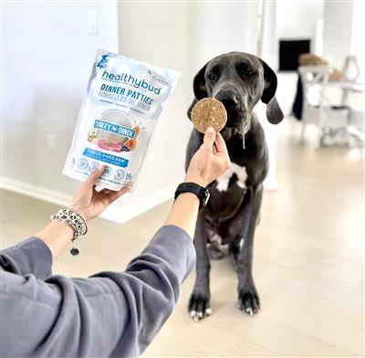 Healthybud's Freeze-Dried Turkey Meal Patties for Dogs 14oz