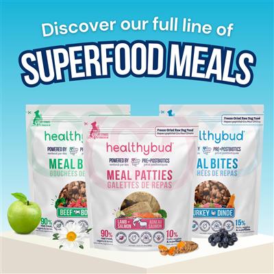 Healthybud's Freeze-Dried Turkey Meal Patties for Dogs 14oz