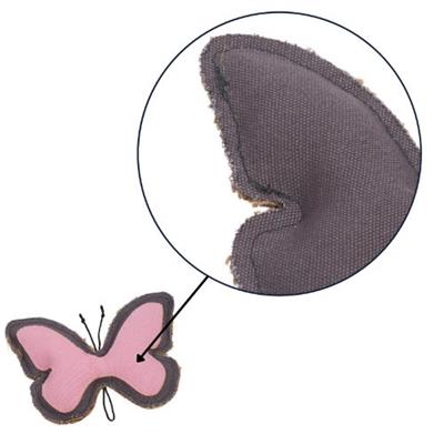 Sustainable Butterfly-Shaped Canvas & Jute Chew Toy for Dogs