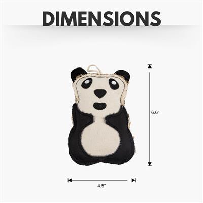 Sustainable Panda-Shaped Canvas & Jute Chew Toy for Dogs