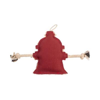 Sustainable Fire Hydrant Canvas & Jute Chew Toy for Dogs