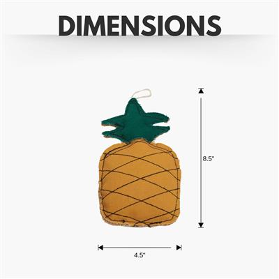 Sustainable Pineapple-Shaped Canvas & Jute Chew Toy for Dogs
