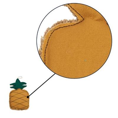 Sustainable Pineapple-Shaped Canvas & Jute Chew Toy for Dogs